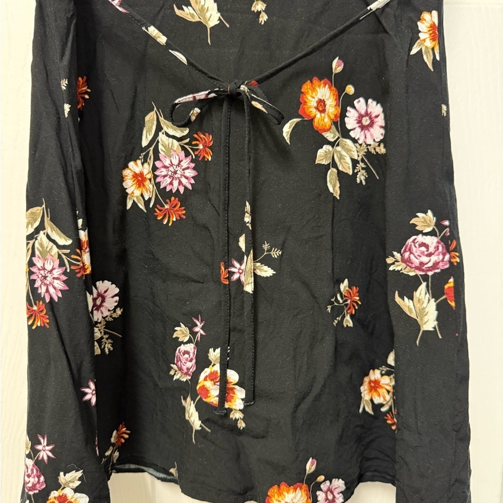Abercrombie & Fitch Women’s Black Floral Button Up Dress Size XS - Picture 8 of 13